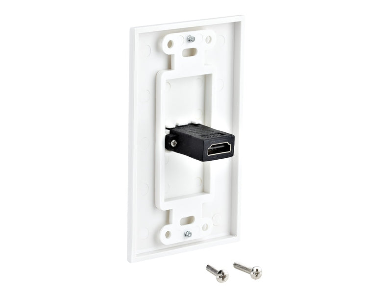 StarTech Single Outlet Female HDMI Wall Plate, White
