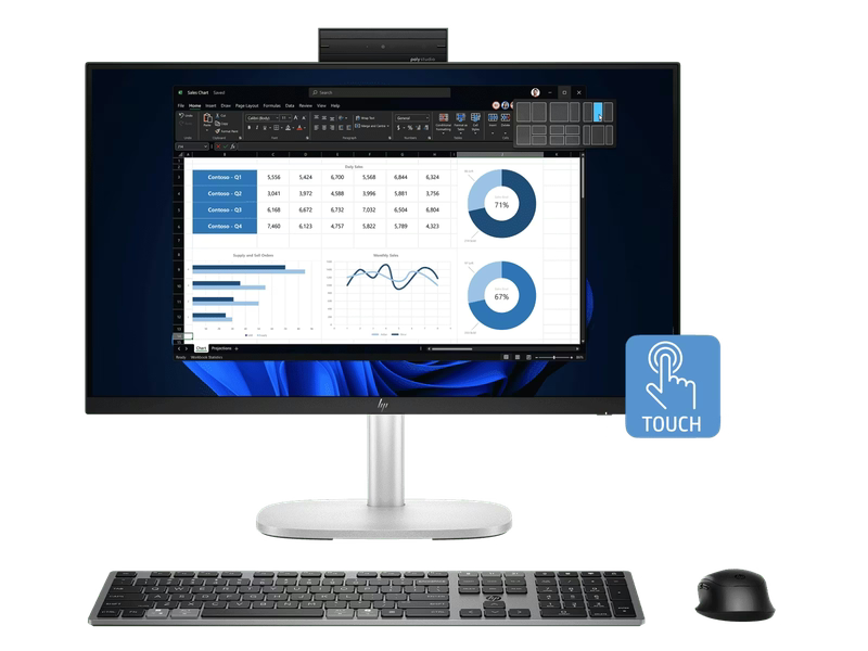 HP C0UL6PT EliteStudio 8 AIO G1i 23.8 inch Desktop AI PC, Ultra U7-265, 16GB 512GB SSD WL W11P 3Y ONSITE