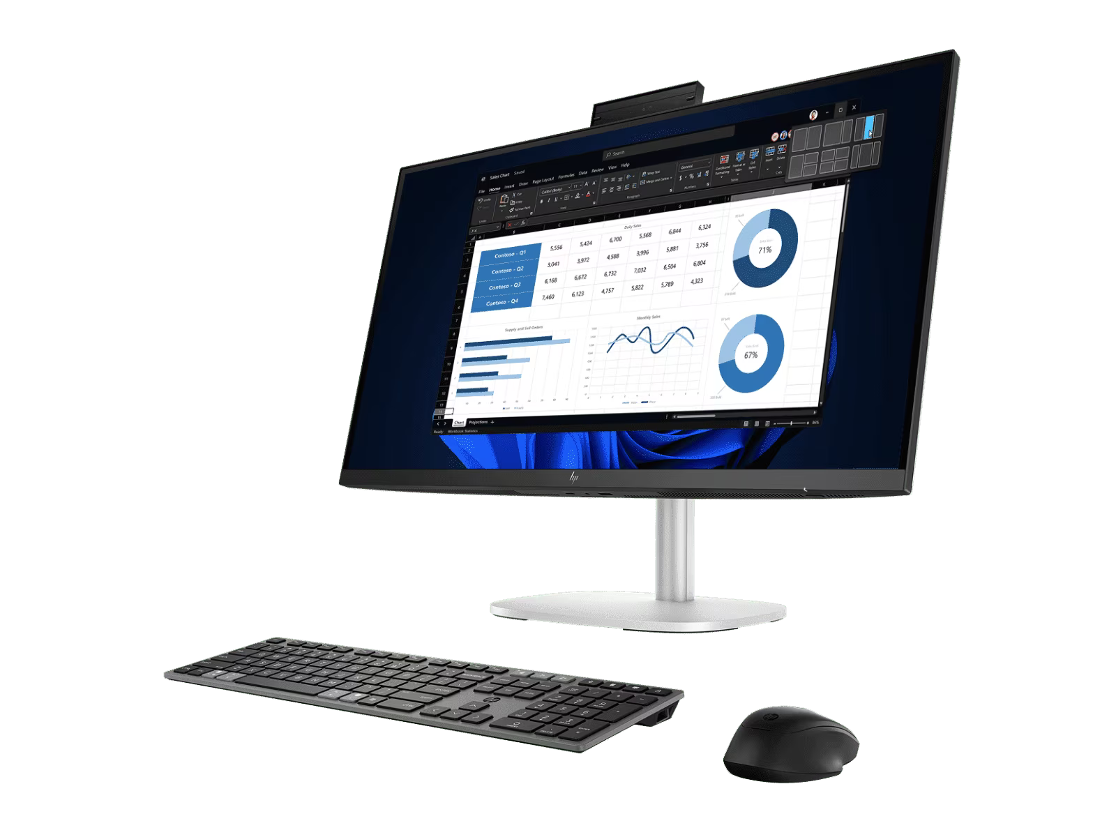 HP C0XD9PT EliteStudio 8 G1i 23.8 inch Desktop AI PC, TOUCH, Ultra 7-265, 16GB, 512GB SSD, WLAN, WIN 11 PRO, 3YR NBD ONSITE WTY
