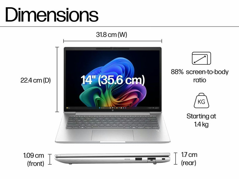 HP ProBook 4 G1Q X Pro X1-26-100 32GB 512GB W11P WL BT 1YR