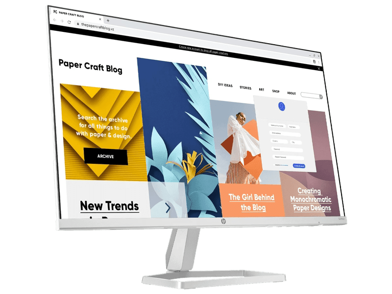 HP 94C22AA Series 5 23.8" FHD White Monitor - 524sw