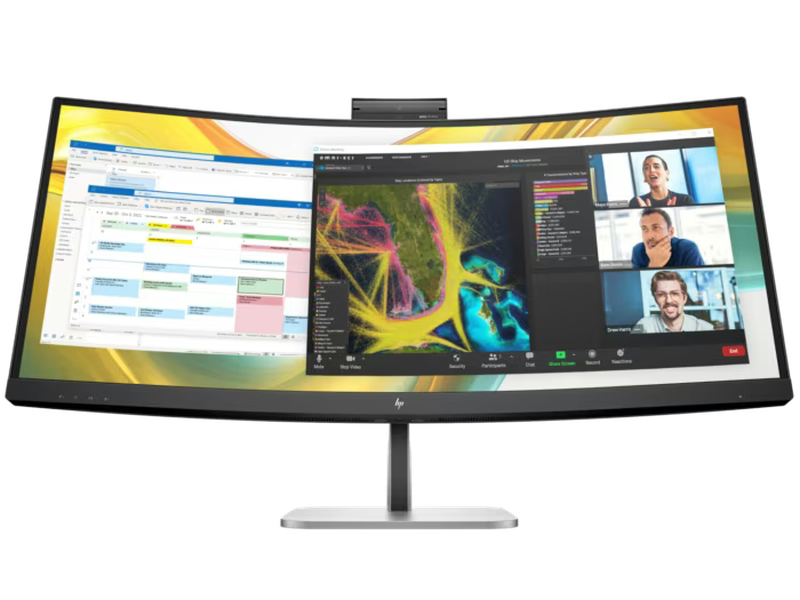 HP Series 5 Pro 34" WQHD Curved 21:9 Monior with Webcam and Built-in Speaker- 534pm DEMO