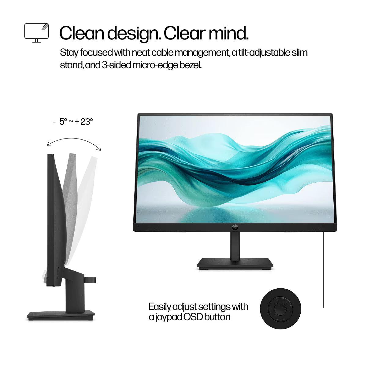 HP 9U5B0UT Series 3 Pro 21.5" FHD IPS Business Monitor - 322pf