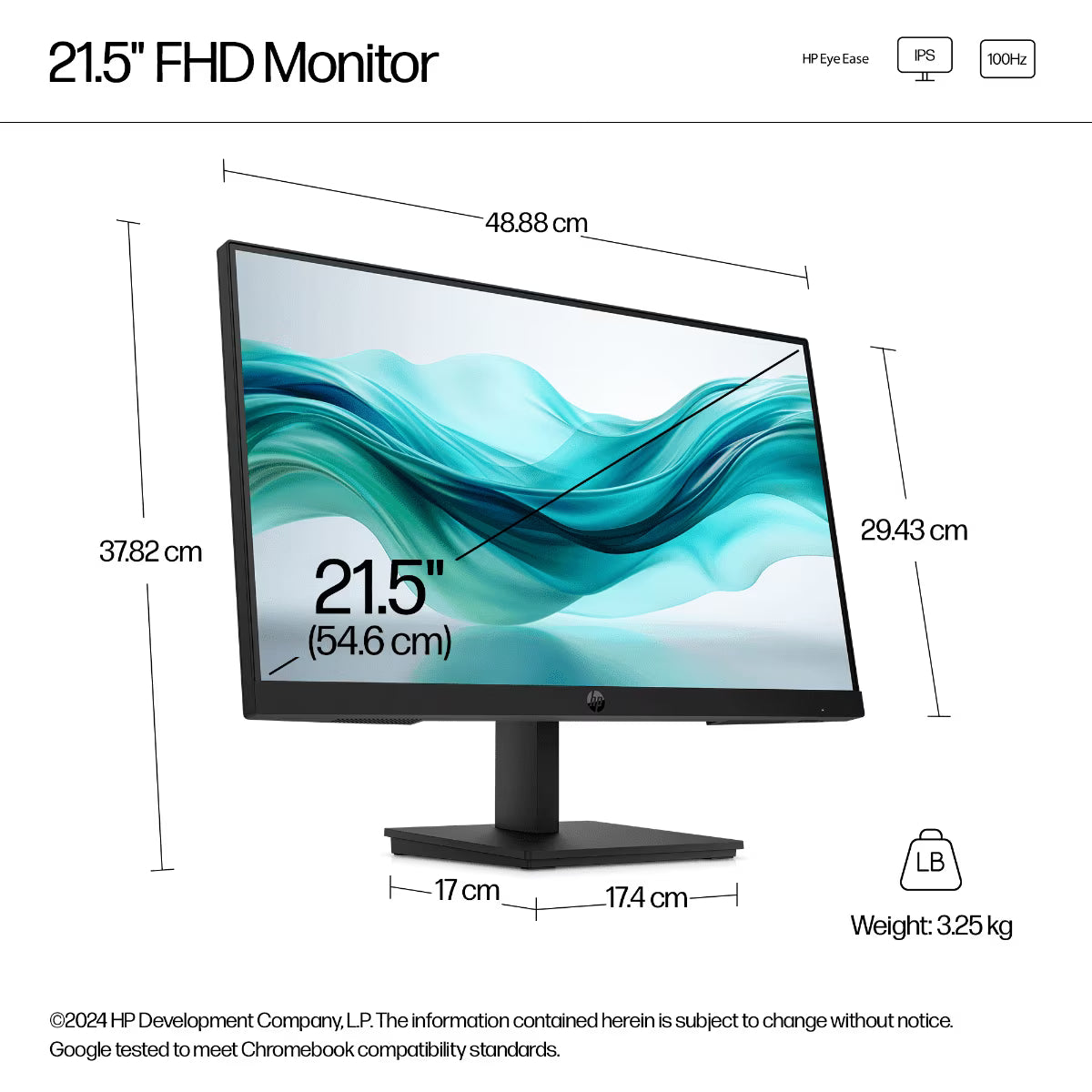 HP 9U5B0UT Series 3 Pro 21.5" FHD IPS Business Monitor - 322pf
