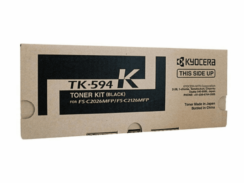 Kyocera Toner Kit TK-594K Black For EcoSys FS-C5250/FS-C2626/FS-C2526/FS-C2126/FS-C2026