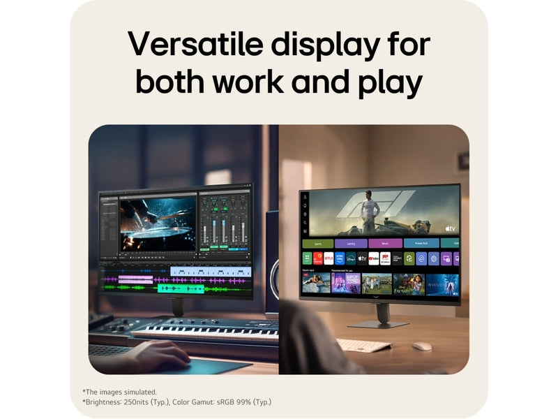 LG 32U501SB-B 32" FHD 120Hz VA Smart AI Monitor for Streaming with webOS