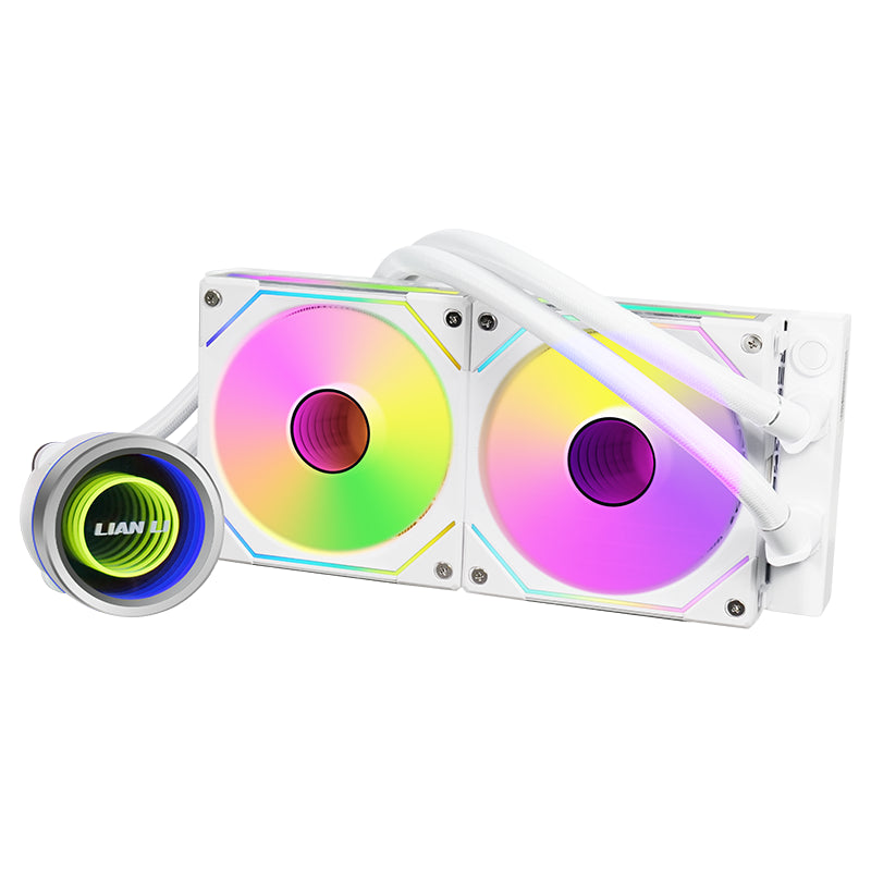 Lian Li Galahad II Trinity SL-INF 240 ARGB AIO Liquid CPU Cooler - White/Silver