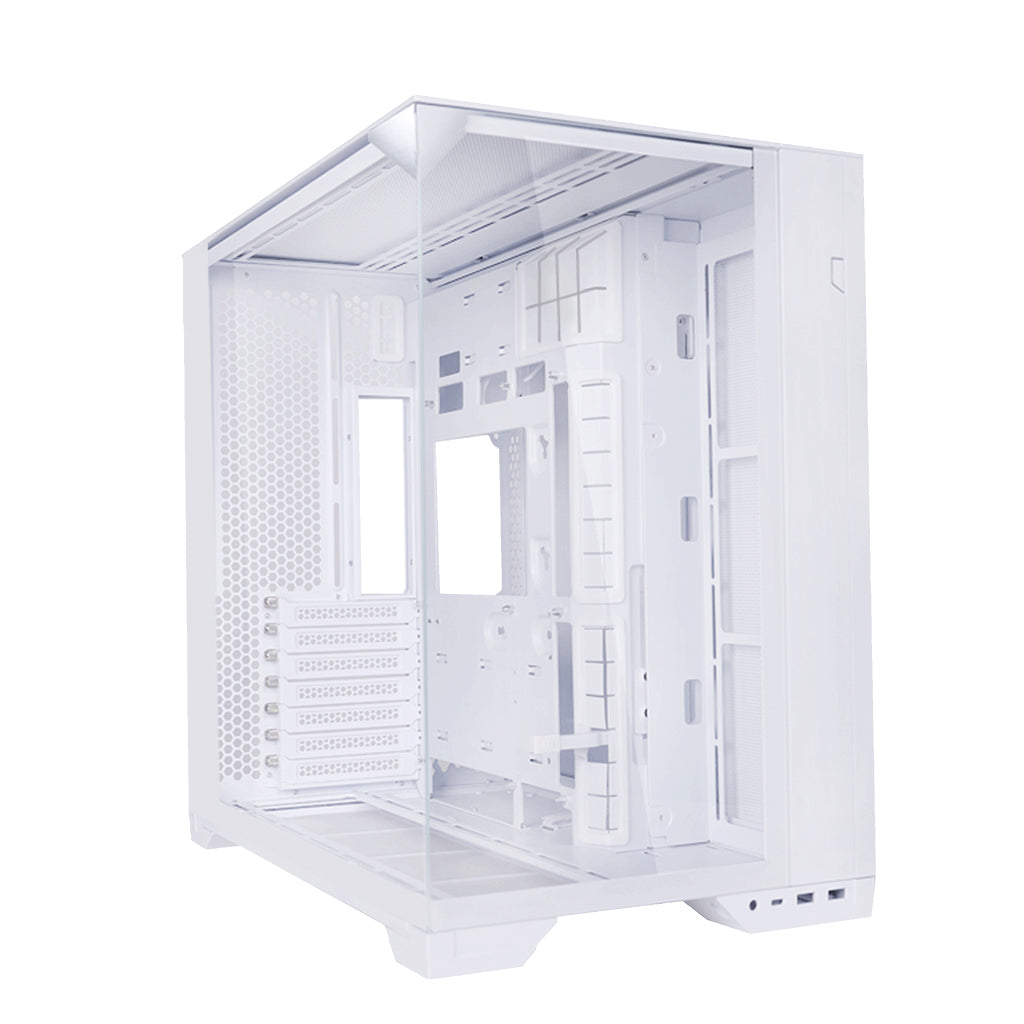 Lian Li O11 VISION COMPACT Tempered Glass E-ATX Case - White