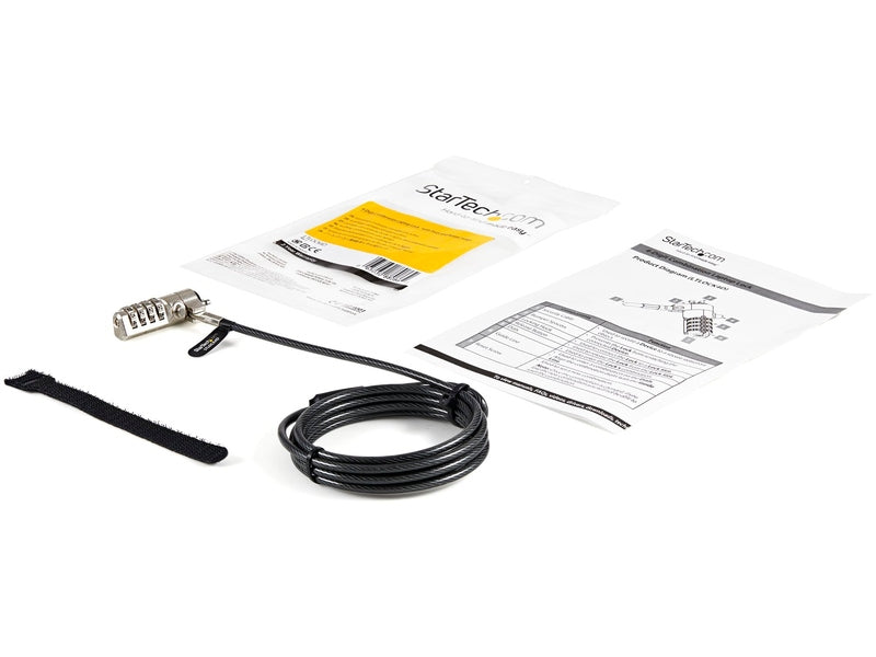 StarTech LTLOCK4D Laptop Cable Lock - 4 Digit Combination 6.5ft 2m