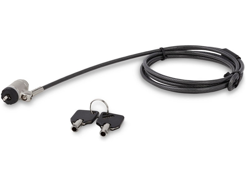 StarTech.com LTLOCKKEY 2m 6ft Laptop Cable Lock with Keys - Keyed Security Cable Lock for Compatible K-Slot Laptops, Desktops, Computers & Other Devices - Anti-Theft Vinyl Coated Steel Cable Lock