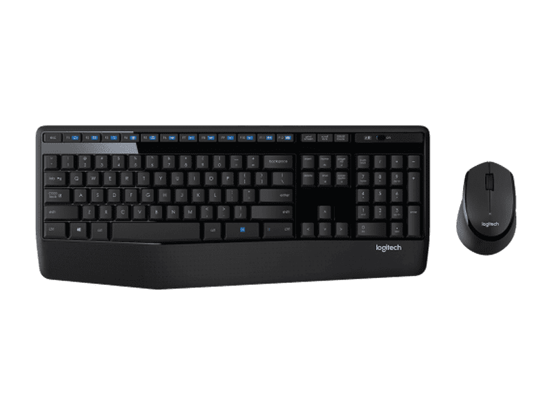 Logitech MK345 Wireless Keyboard & Mouse Combo Full Size 12 Media Key Long Battery Life Comfortable