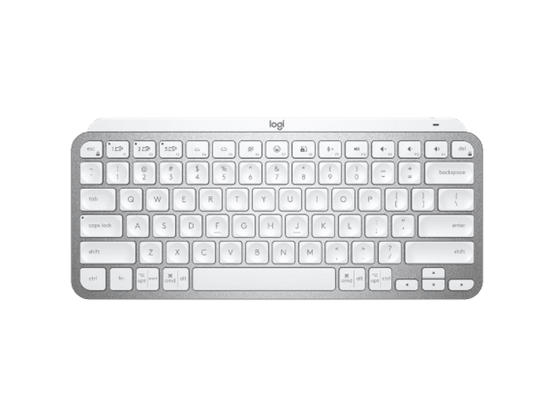 Logitech MX Keys Mini Pale Grey Minimalist Wireless Illuminated Keyboard/ Connect via the Bluetooth Low Energy techno