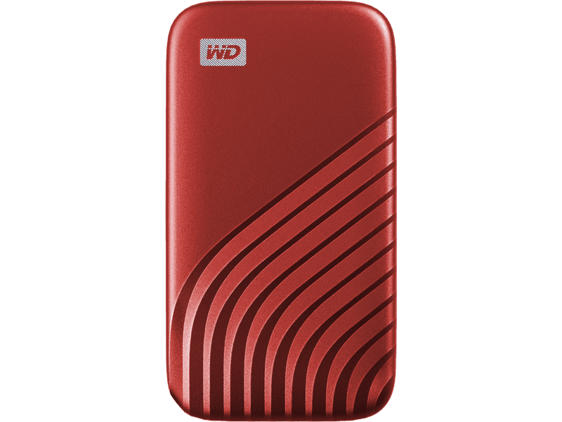 WD My Passport SSD, 1TB, USB 3.2 Gen-2, Type C & Type A 1050MB/s Read and 1000MB/s Write Red