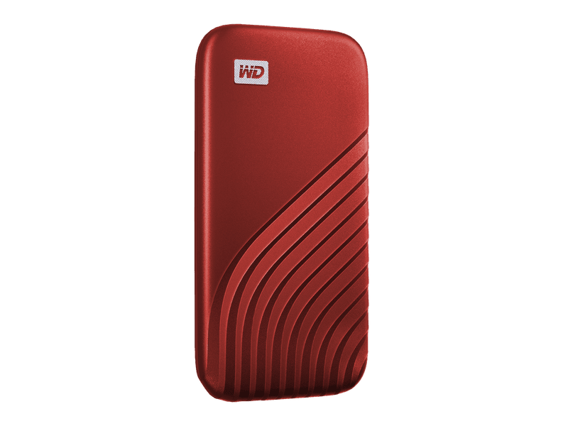 WD My Passport SSD, 1TB, USB 3.2 Gen-2, Type C & Type A 1050MB/s Read and 1000MB/s Write Red