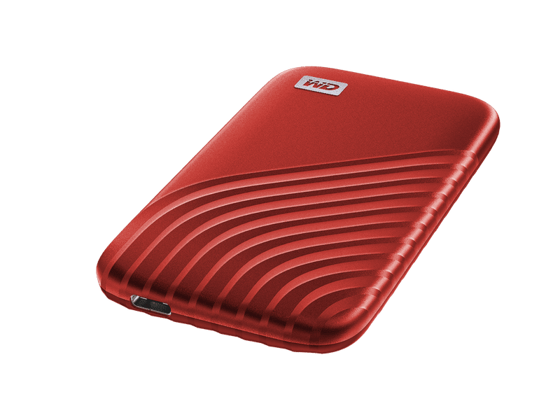 WD My Passport SSD, 1TB, USB 3.2 Gen-2, Type C & Type A 1050MB/s Read and 1000MB/s Write Red