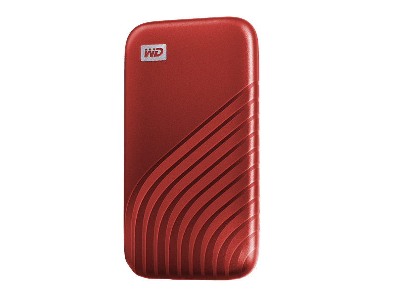 WD My Passport SSD, 1TB, USB 3.2 Gen-2, Type C & Type A 1050MB/s Read and 1000MB/s Write Red