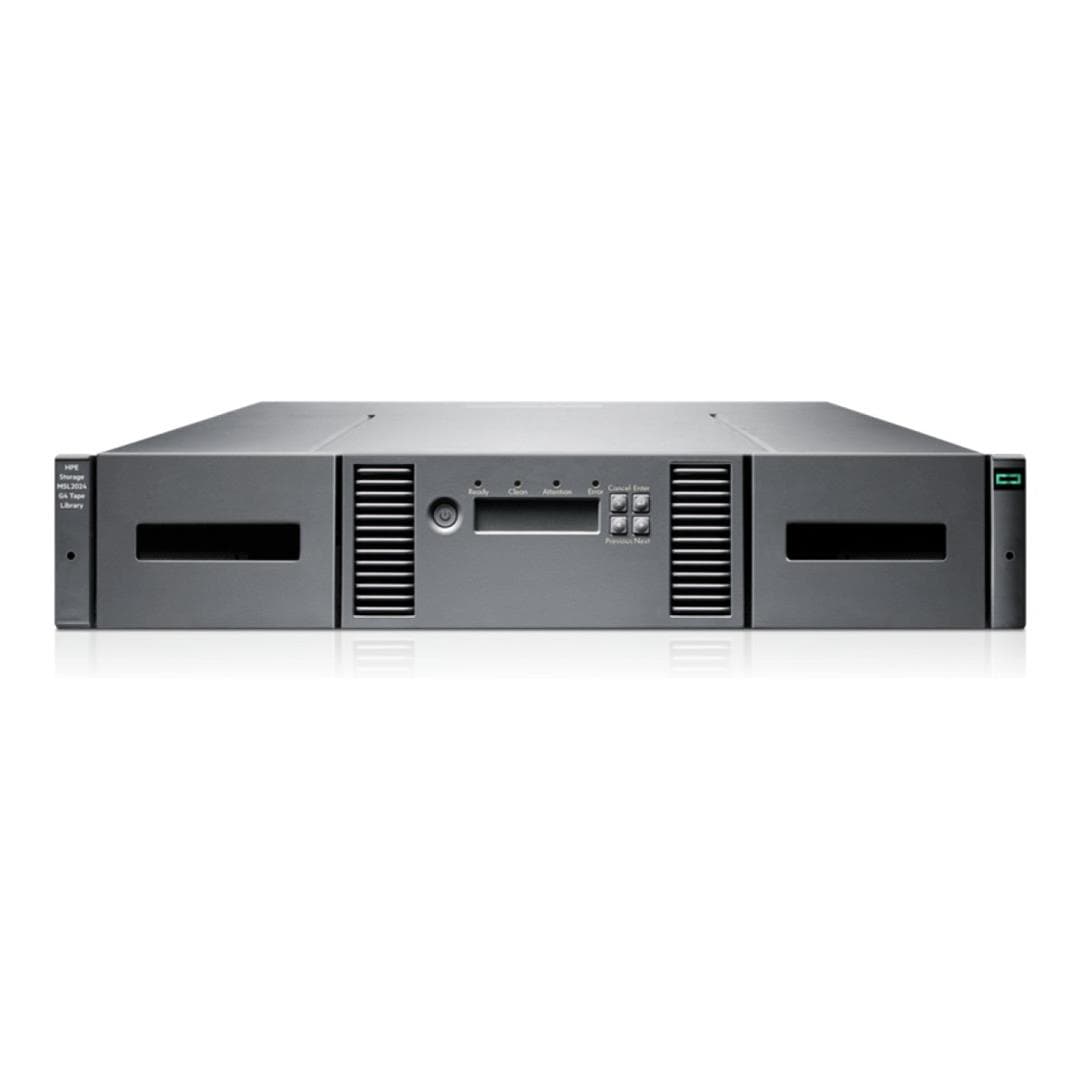 HPE Storage MSL2024 Tape Library 1x MSL LTO-8 SAS Drive 15x LTO-8 30TB Data Cartridges P77036-B25