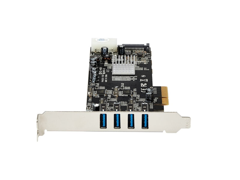 StarTech 4 Port USB 3.0 PCIE Card W/ 4 Dedicated Channels - UASP 2Yr