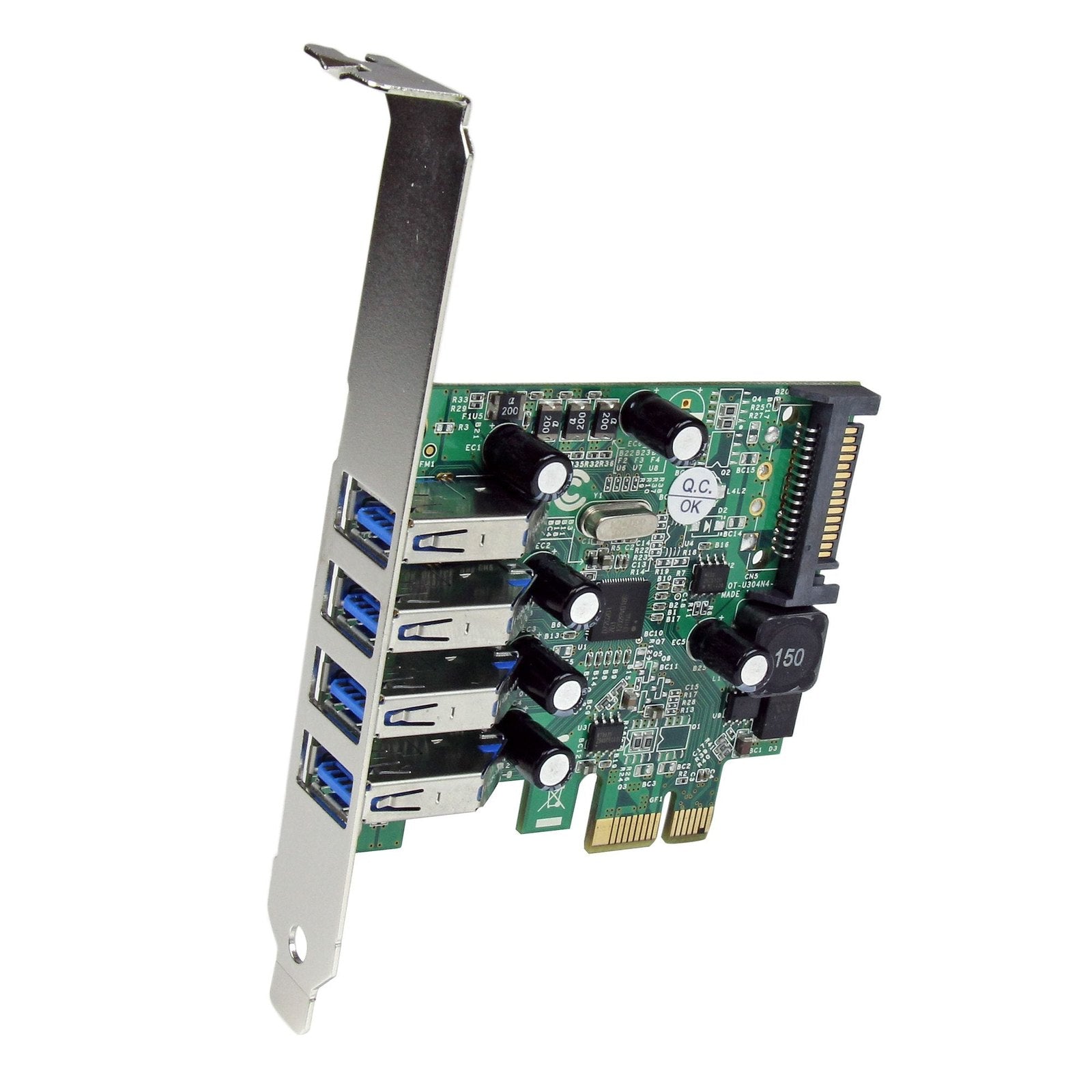 StarTech 4 Port PCIE USB 3.0 Card, Sata Power Required, UASP, 2Yr