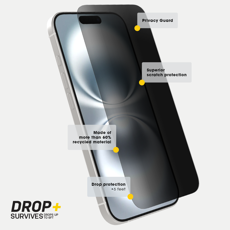 OtterBox Premium Pro Glass Privacy Apple iPhone 16 Pro Max 6.9' Screen Protector Clear