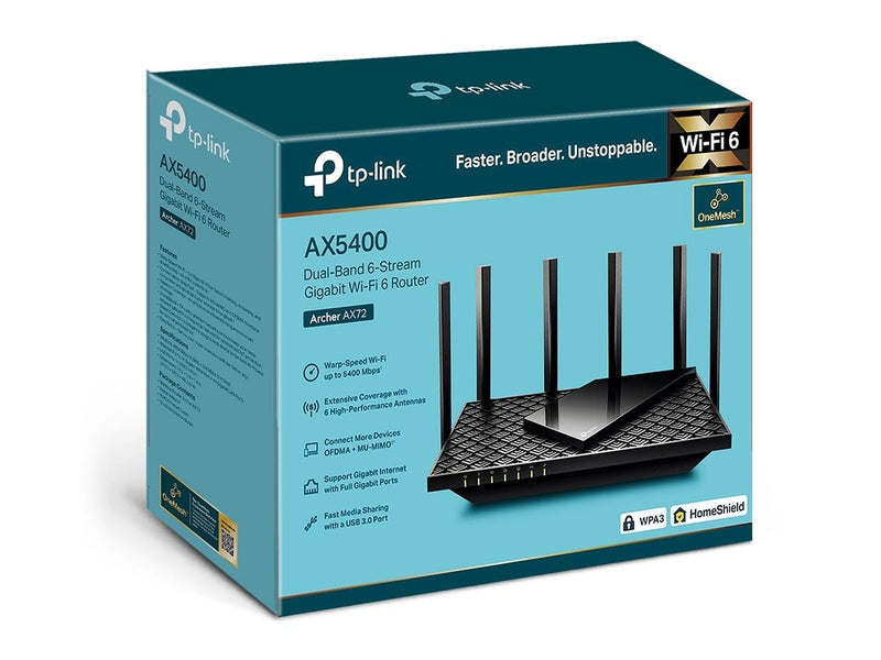 TP-Link Archer AX72 AX5400 Dual-Band Gigabit Wi-Fi 6 Router