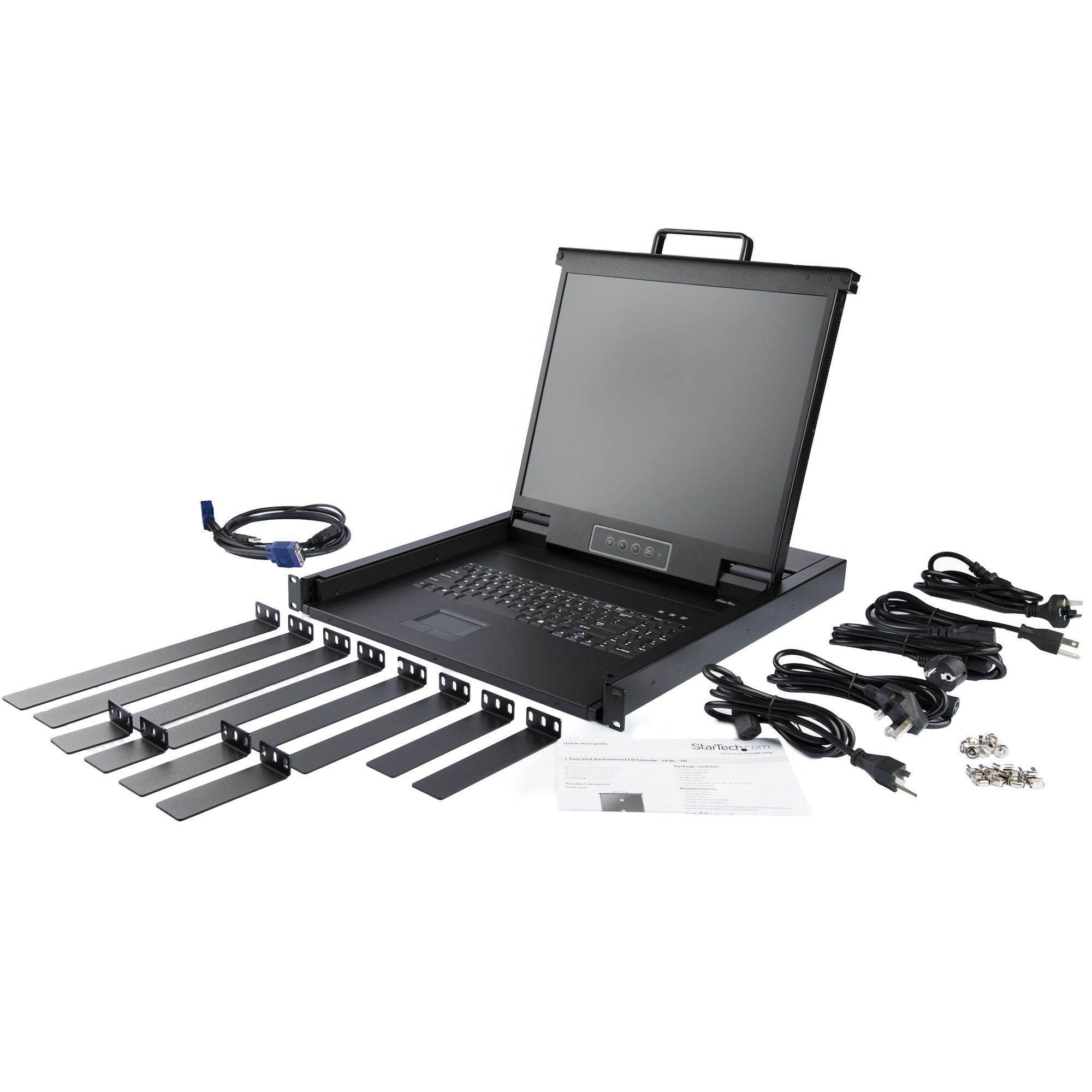 StarTech 1 Port 1U VGA KVM Console, 17" LCD, USB, Rackmount, 2Yr
