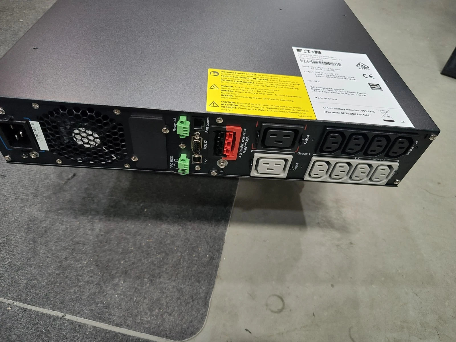 Eaton 9PX Lithium-ion UPS 3000VA / 2400W Rack/Tower, 16A Input - 9PX3000IRTANZ-L OPEN BOX