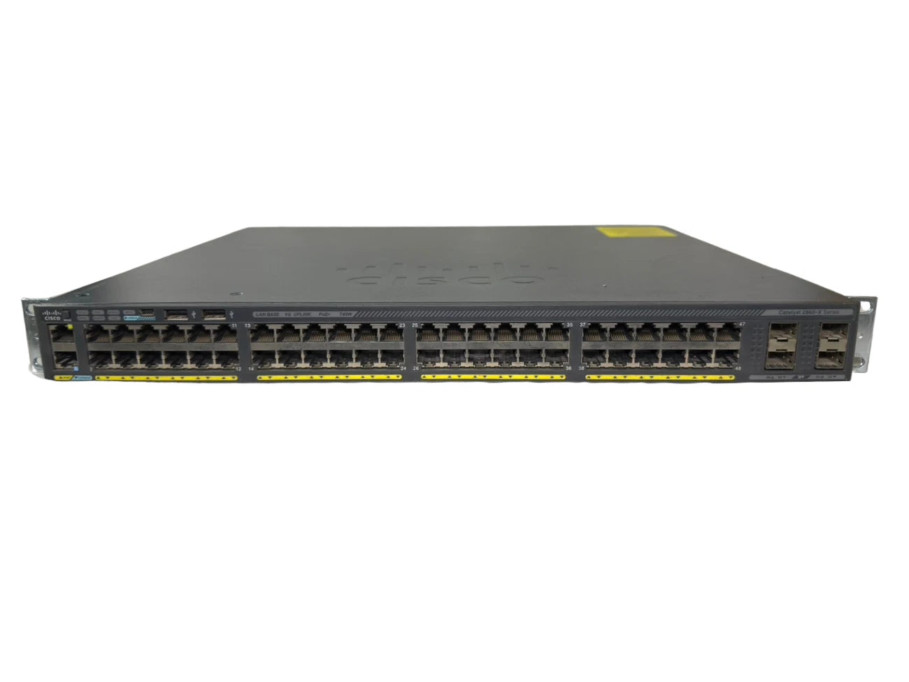 **Used** Cisco WS-C2960X-48FPS-L V05 48-Port GigE PoE+ Switch 4x SFP 740W