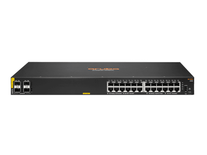 HPE Aruba 6100 24G Class4 PoE 4SFP+ 370W Switch