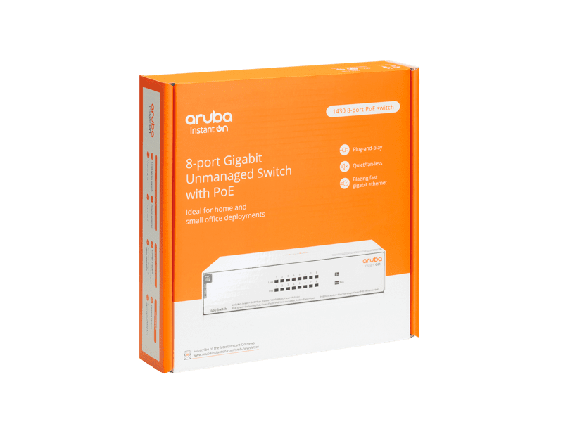 HPE Aruba Instant On 1430 8G CL4 POE 64W Switch