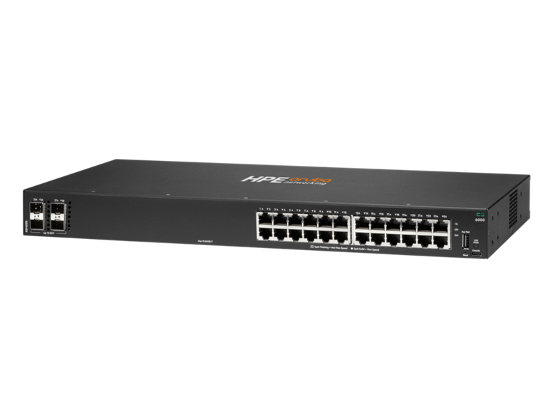 HPE Aruba Networking CX 6000 24-Port Gigabit Managed Switch 24x RJ45 4x 1G SFP Non-PoE R8N88B