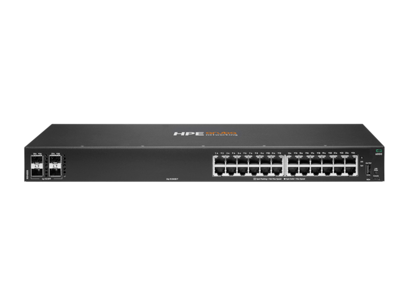 HPE Aruba Networking CX 6000 24-Port Gigabit Managed Switch 24x RJ45 4x 1G SFP Non-PoE R8N88B