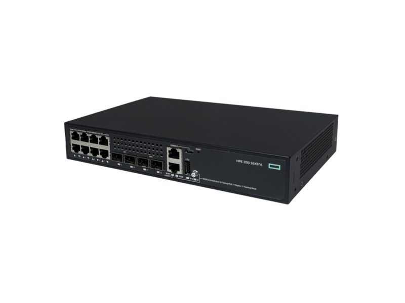 HPE Networking CW 2150 8-Port Gigabit PoE+ Managed Switch with 2xSFP 2x10G SFP+ 125W S6X57A