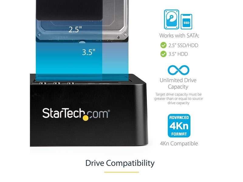 StarTech USB 3.1 10Gbps Duplicator Dock for 2.5" & 3.5" SATA SSD/HDDs