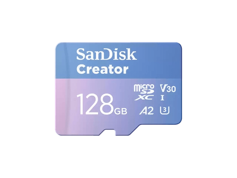 SanDisk 128GB Creator microSDXC Memory Card 190MB/s R / 90MB/s W