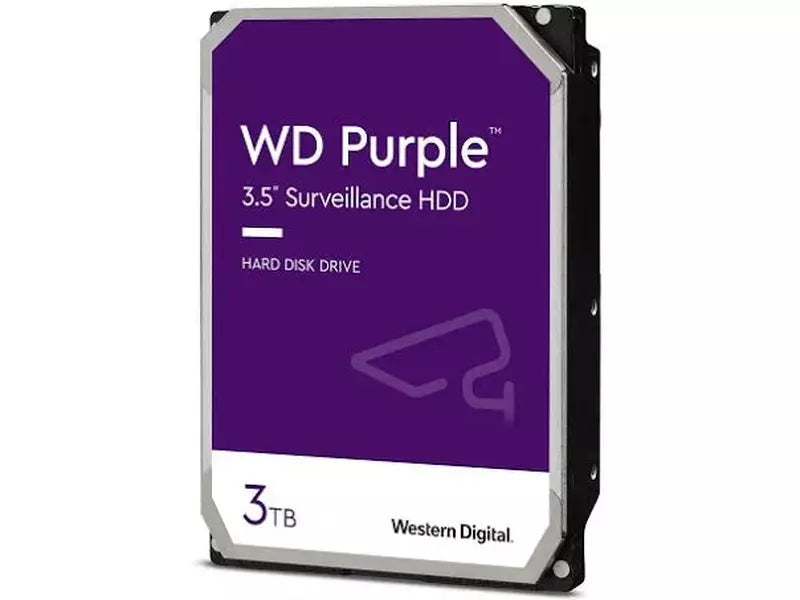 WD 3TB Purple 3.5" 5400RPM SATA3 Surveillance Hard Drive