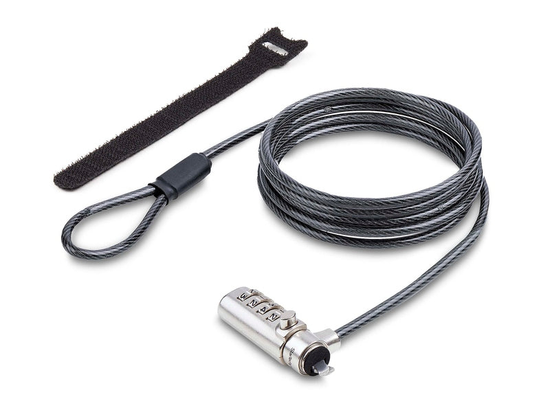 StarTech SSTDC4D-LAPTOP-LOCK 1.5m Slim Lock K-Slot Compatible Security Cable Laptop Lock