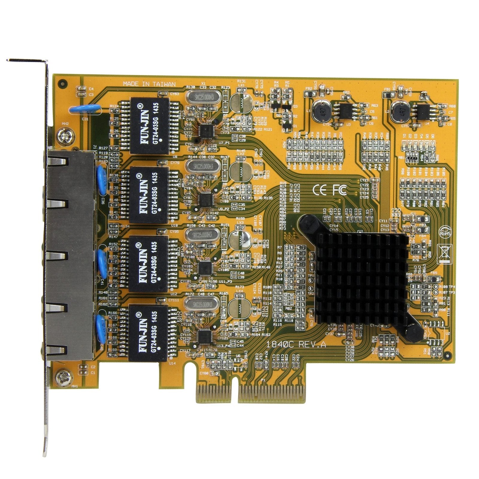 StarTech 4 Port PCIE Gigabit Network Adapter Card, 2Yr