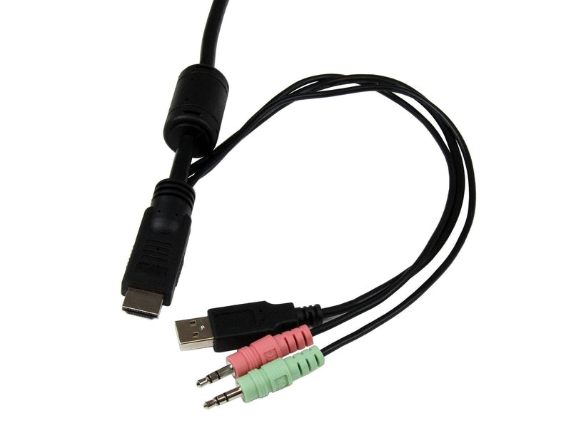 StarTech 2 Port Single HDMI KVM Switch, USB-A, Audio, Remote Switch, 2Yr