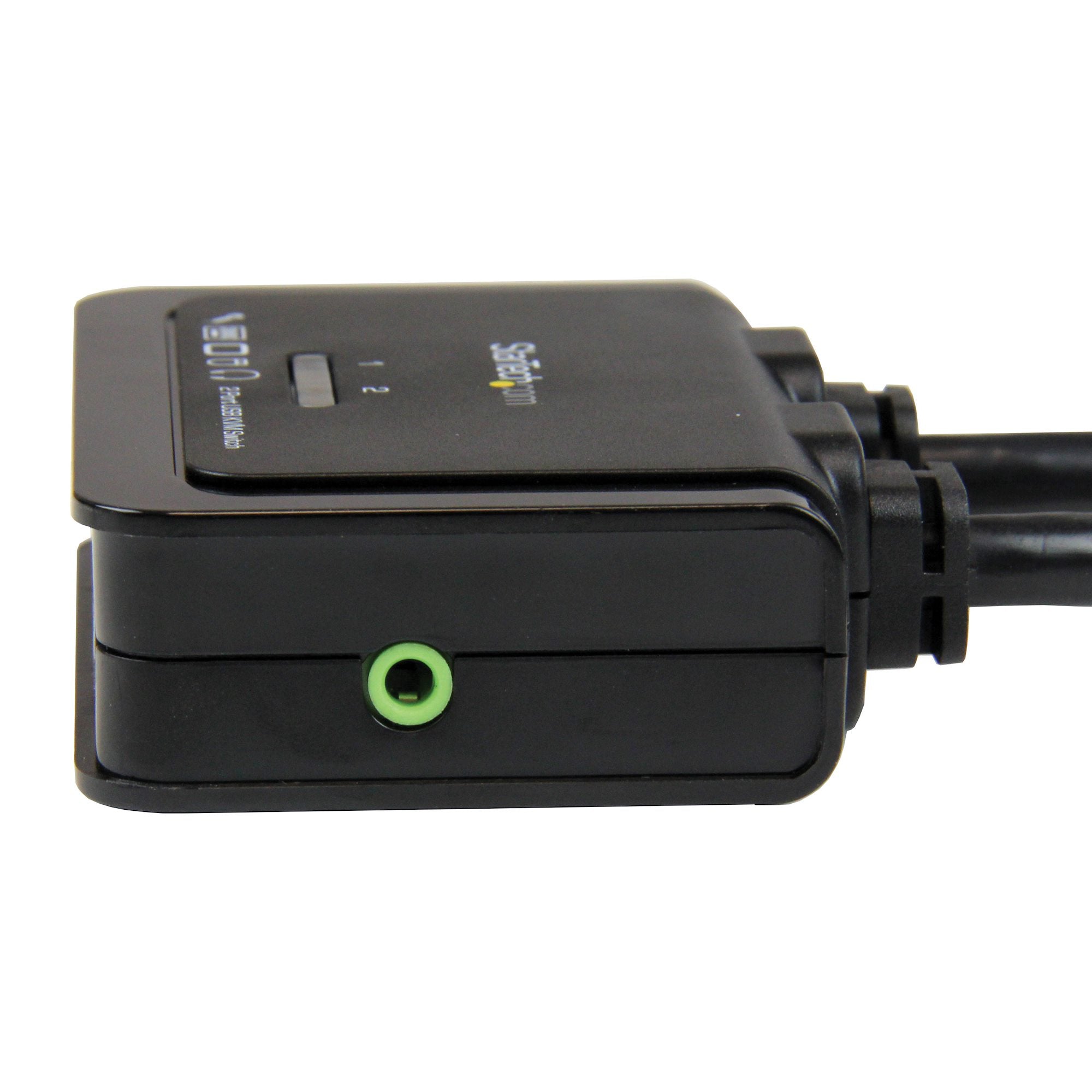 StarTech 2 Port Single HDMI KVM Switch, USB-A, Audio, Remote Switch, 2Yr