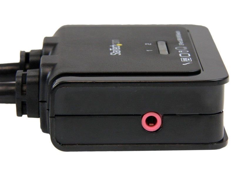 StarTech 2 Port Single HDMI KVM Switch, USB-A, Audio, Remote Switch, 2Yr