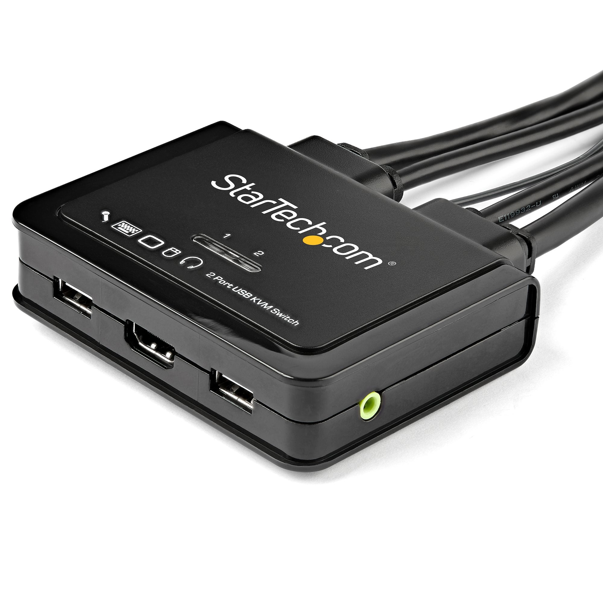 StarTech 2 Port Single HDMI 4K 60Hz Cable KVM Switch W/ Audio