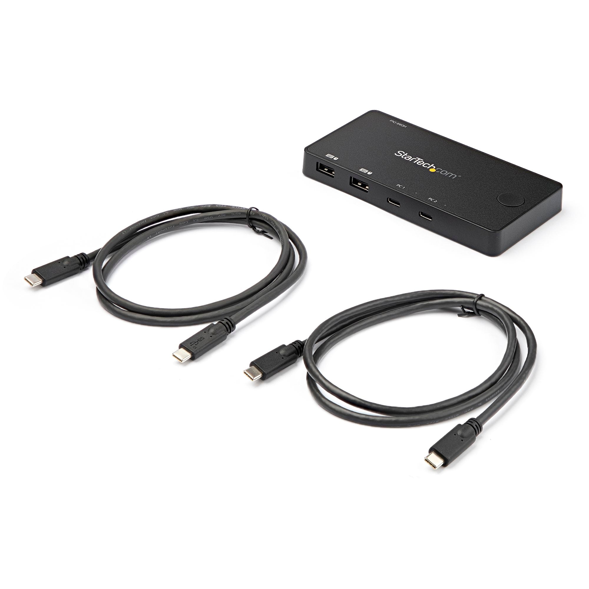 StarTech 2 Port USB C KVM Switch - UHD 4K 60Hz HDMI W/USB Type C Cables 2Yr