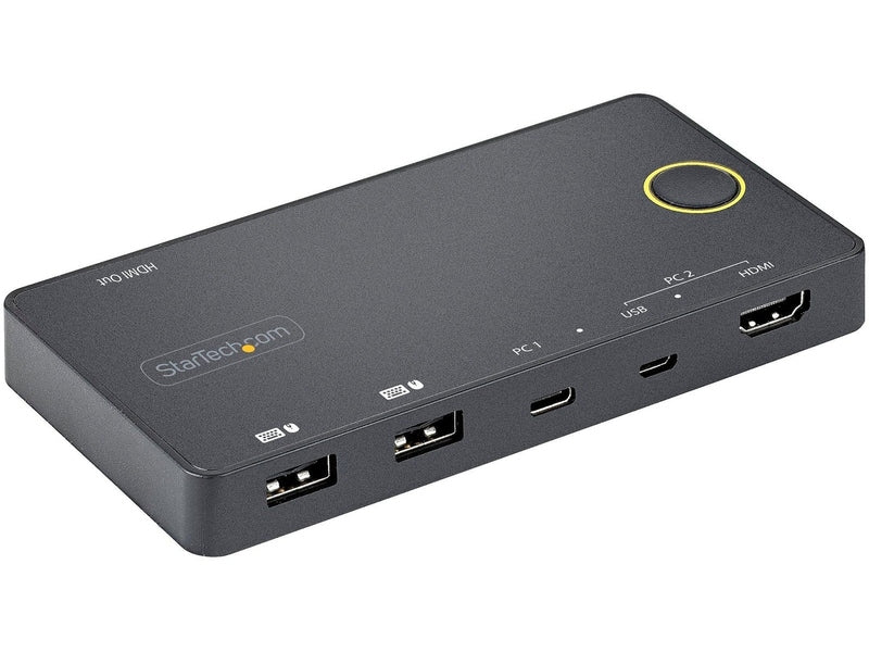 StarTech 2 Port USB-A + HDMI & USB-C KVM Switch - 1X 4K 60Hz HDMI 2.0 2 Yr