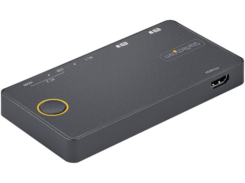 StarTech 2 Port USB-A + HDMI & USB-C KVM Switch - 1X 4K 60Hz HDMI 2.0 2 Yr