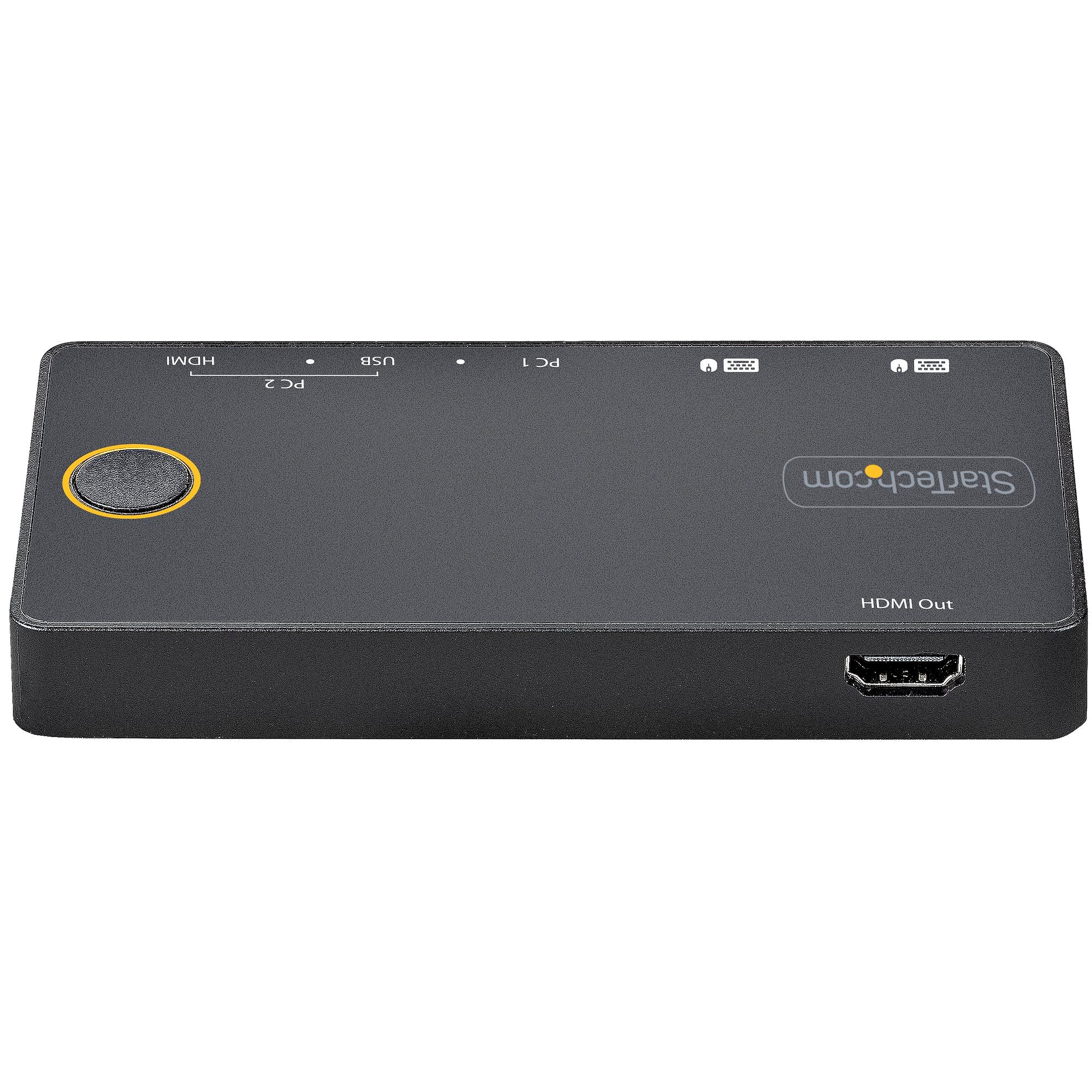 StarTech 2 Port USB-A + HDMI & USB-C KVM Switch - 1X 4K 60Hz HDMI 2.0 2 Yr