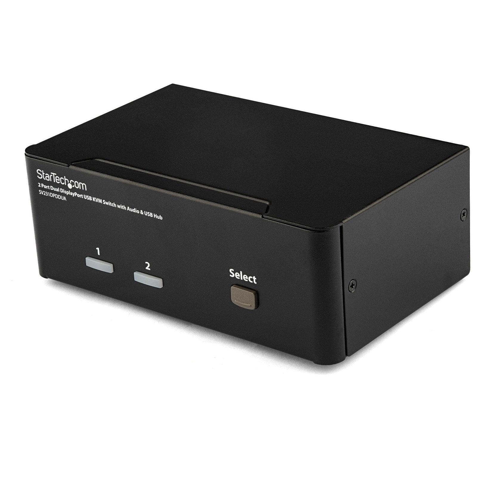 StarTech 2 Port Dual Displayport KVM Switch, USB, Audio, Hotkey, No Cable, 3Yr