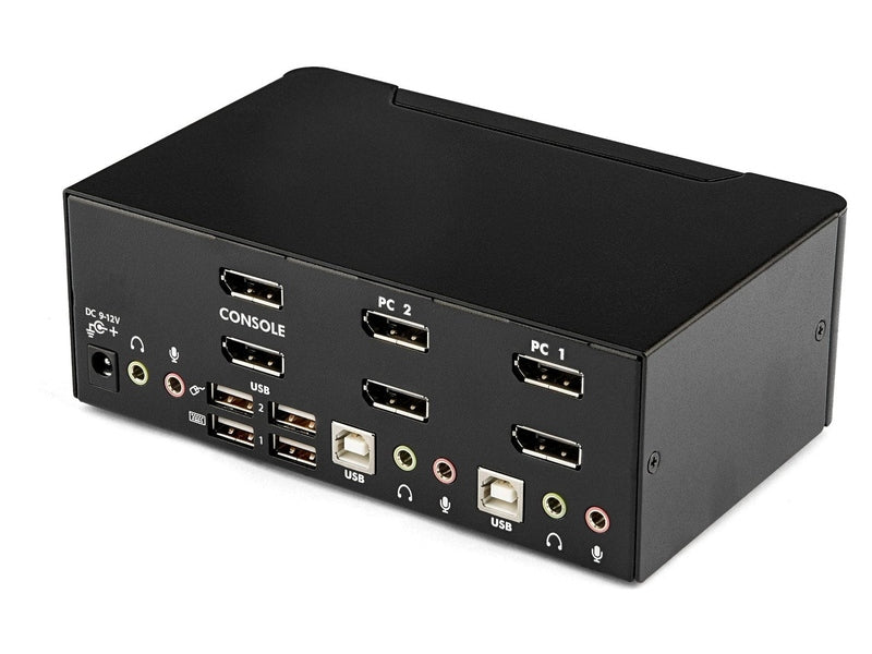 StarTech 2 Port Dual Displayport KVM Switch, 4K 60Hz , USB, Hotkey, 2Yr
