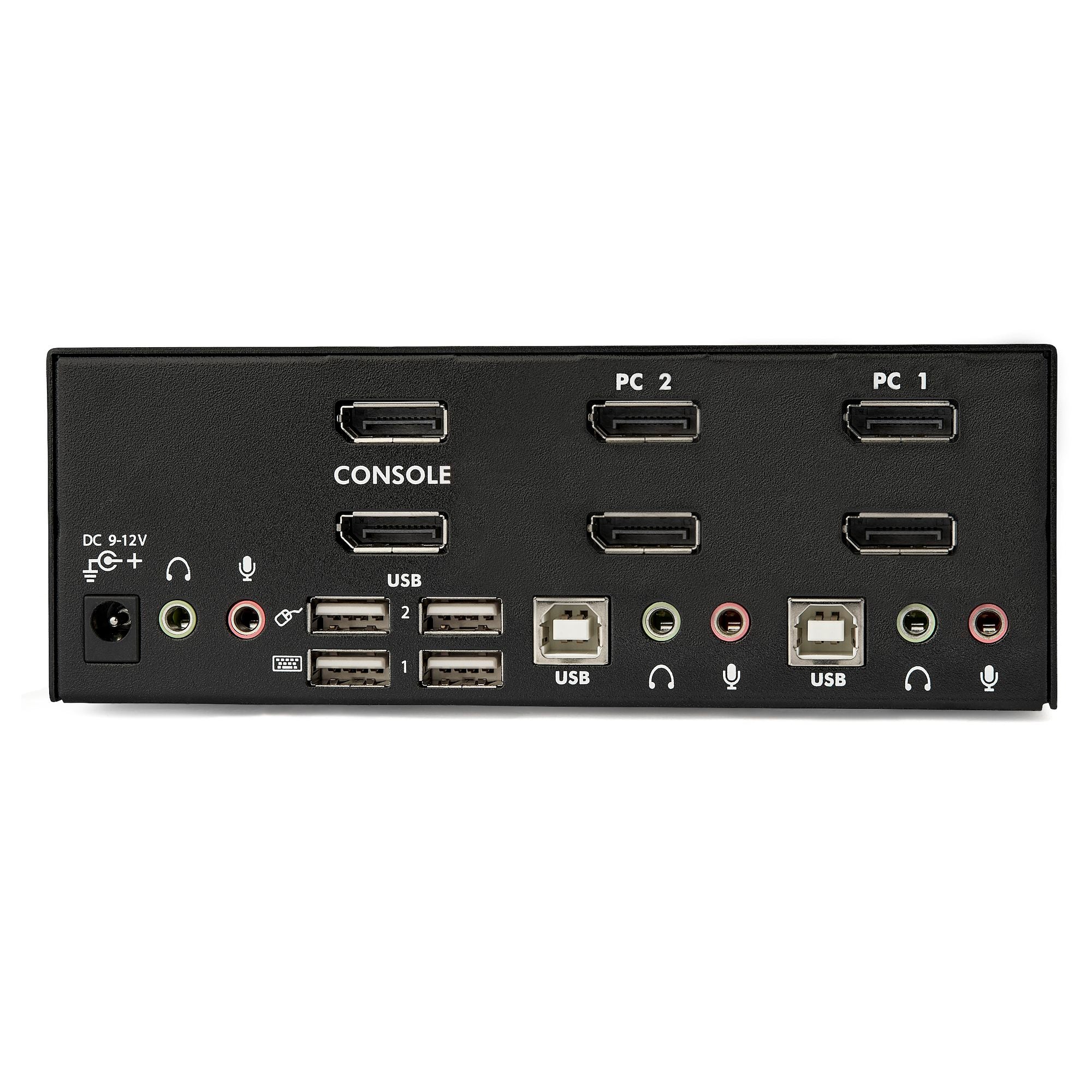 StarTech 2 Port Dual Displayport KVM Switch, 4K 60Hz , USB, Hotkey, 2Yr