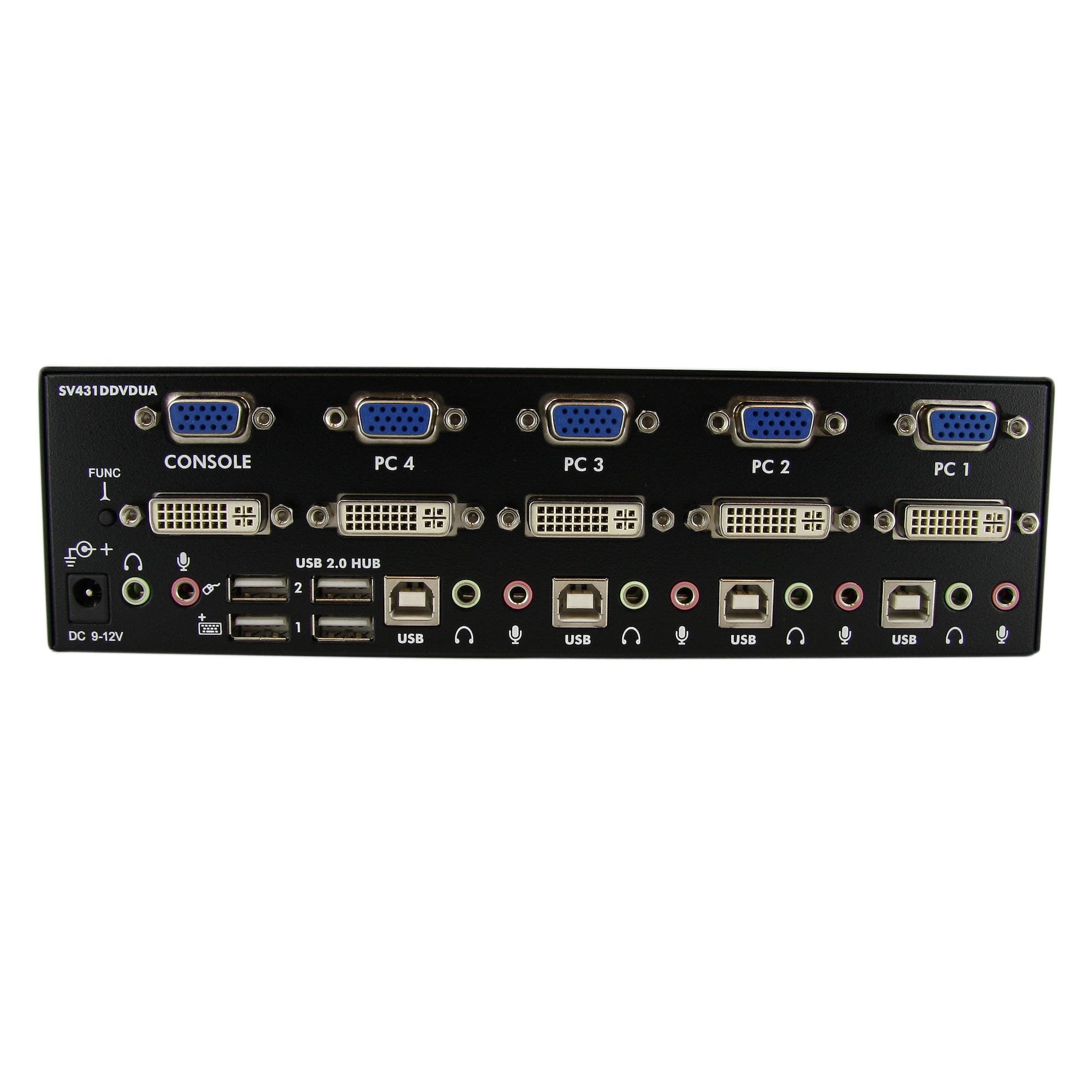 StarTech 4 Port KVM Switch, Dual Display, DVI 5 , VGA 5 , USBa/B 4 , Audio